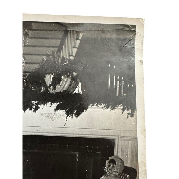 VTG Holiday Christmas Original Photo Tree Tinsel Santa Dolls Du Quoin Illinois - Picture 6 of 12